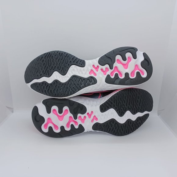 Nike 6y Youth / WOMEN'S 8 RENEW RUN SHOES Black/ Pink White CT1430 092 running - Picture 6 of 7